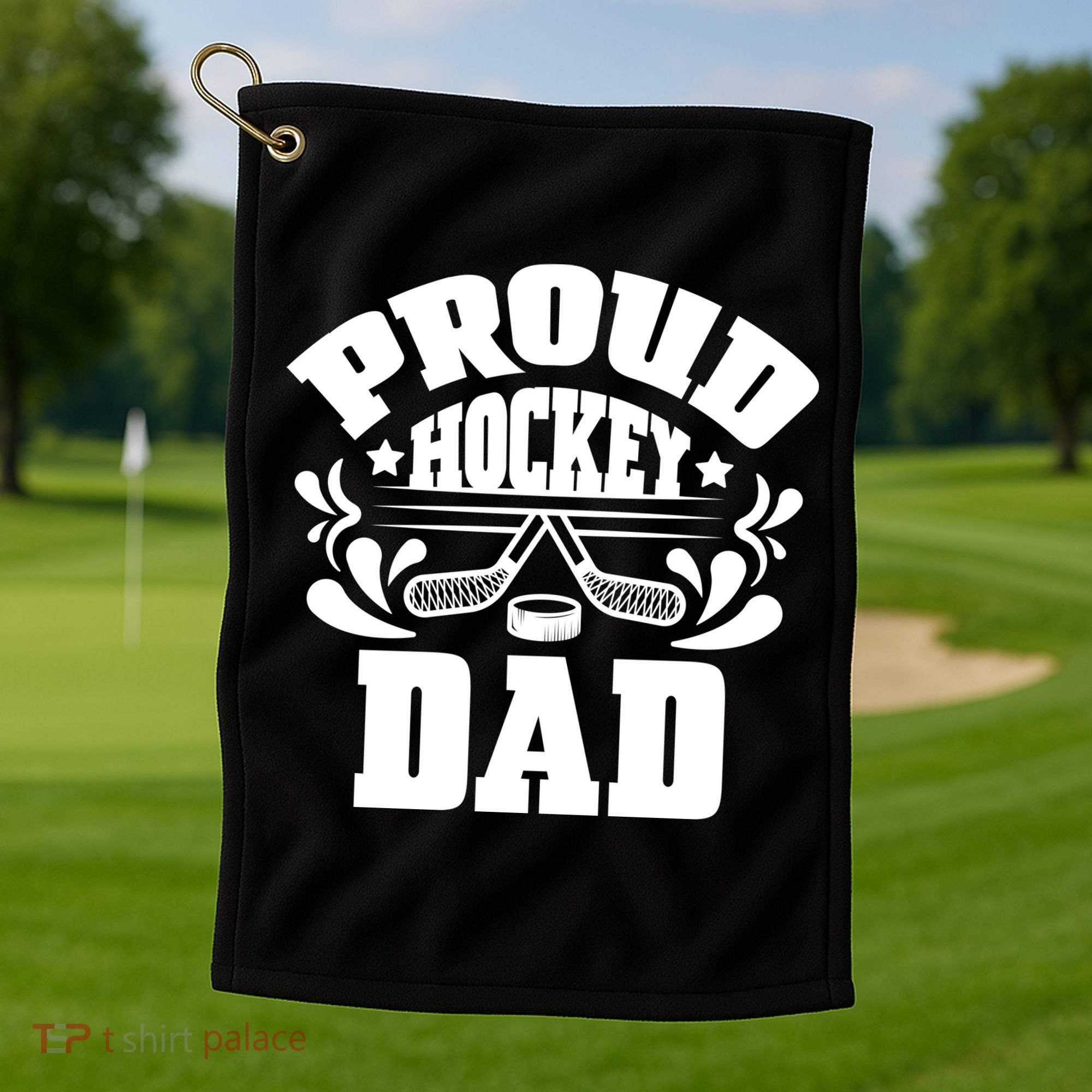 Proud Hockey Dad Golf Towel