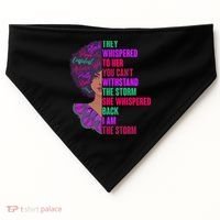 Proud Inspiring Black Woman I Am The Storm USA-Made Doggie Bandana thumb 0