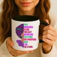 Proud Inspiring Black Woman I Am The Storm Coffee Mug thumb 3