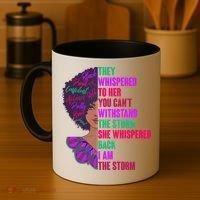 Proud Inspiring Black Woman I Am The Storm Coffee Mug thumb 4