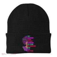 Proud Inspiring Black Woman I Am The Storm Beanie thumb 0