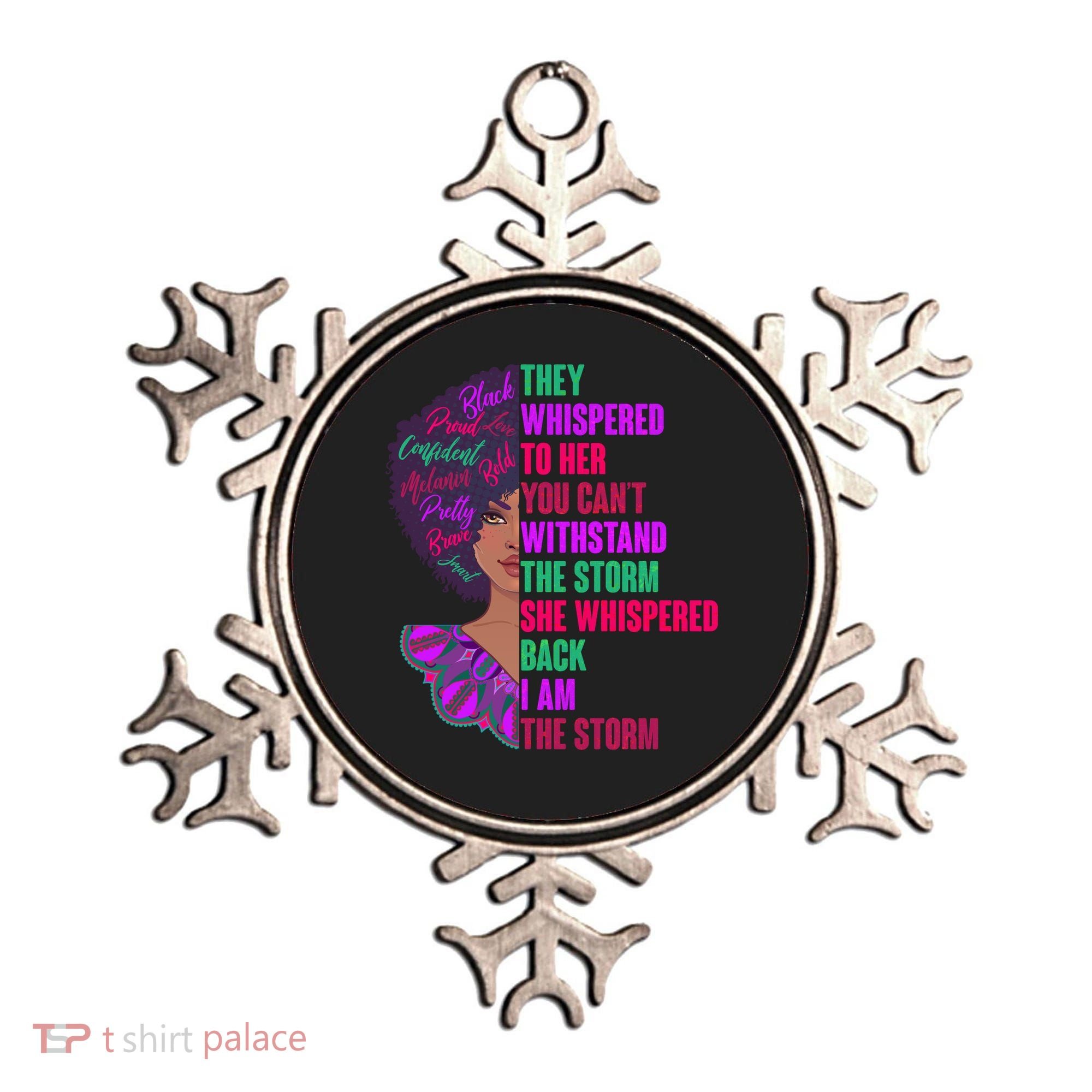 Proud Inspiring Black Woman I Am The Storm Ornament