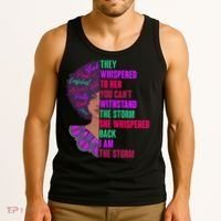 Proud Inspiring Black Woman I Am The Storm Tank Top thumb 3