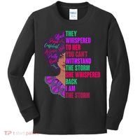 Proud Inspiring Black Woman I Am The Storm Kids Long Sleeve Shirt thumb 0