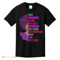 Proud Inspiring Black Woman I Am The Storm Kids T-Shirt thumb 0