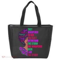 Proud Inspiring Black Woman I Am The Storm Tote Bag thumb 0