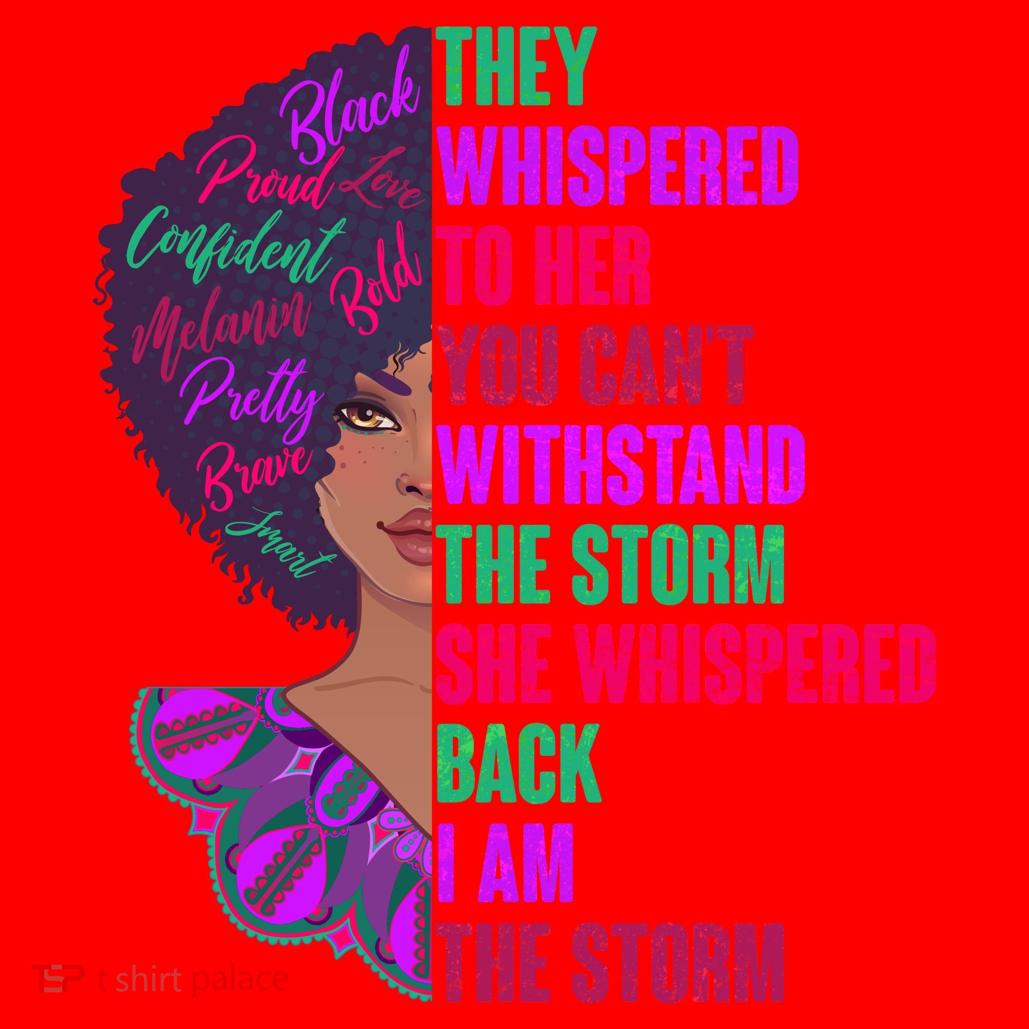Proud Inspiring Black Woman I Am The Storm Santa Hat