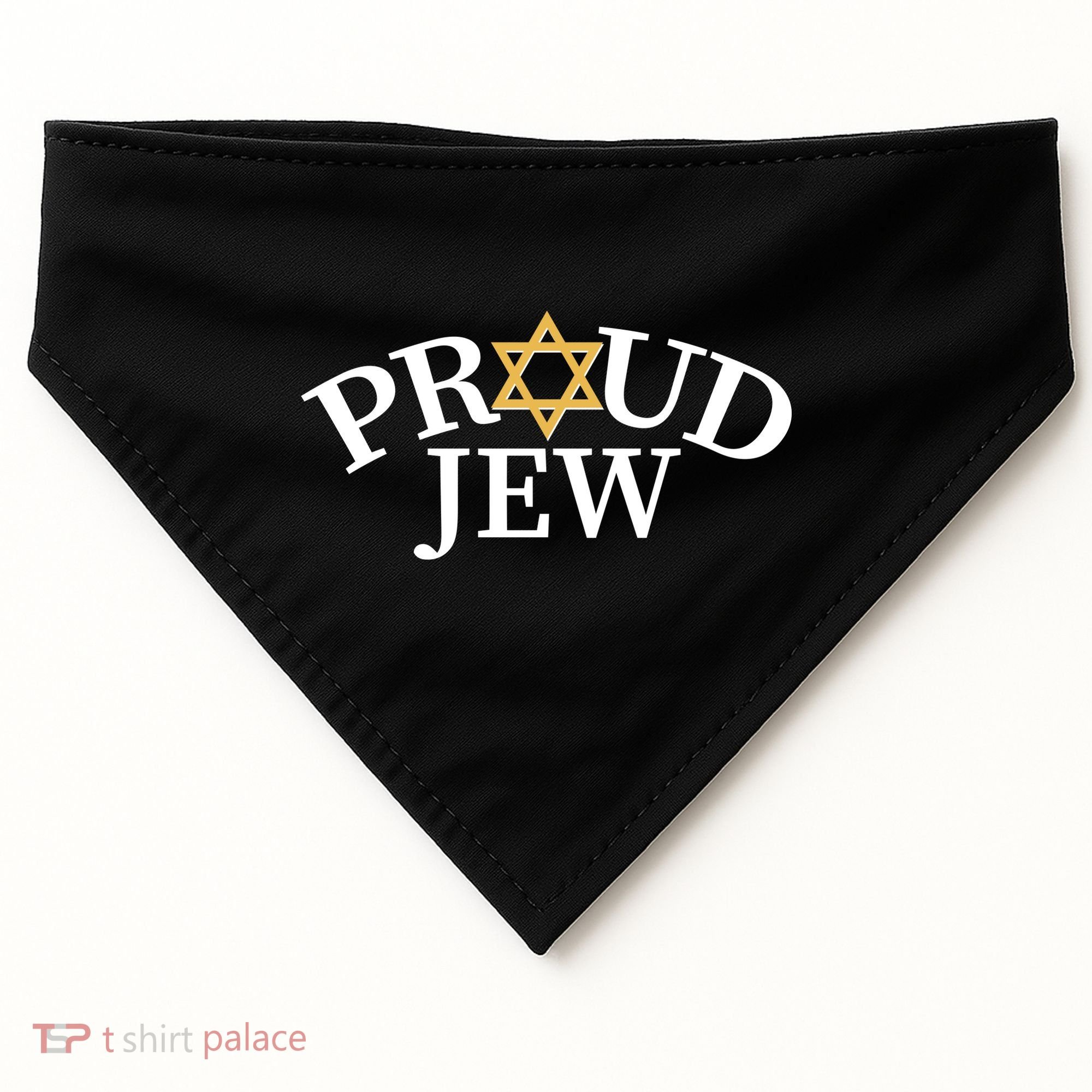 Proud Jew Jewish Star Logo USA-Made Doggie Bandana