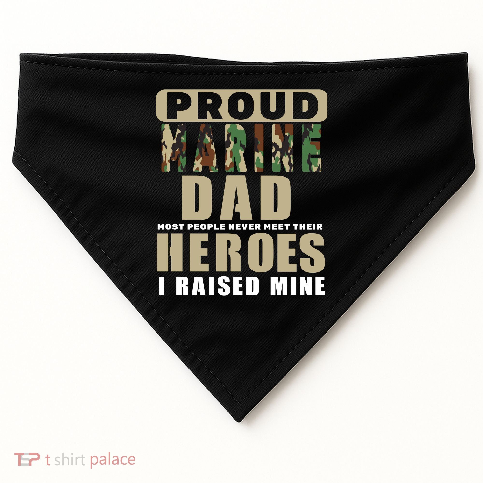 Proud Marine Dad USA-Made Doggie Bandana