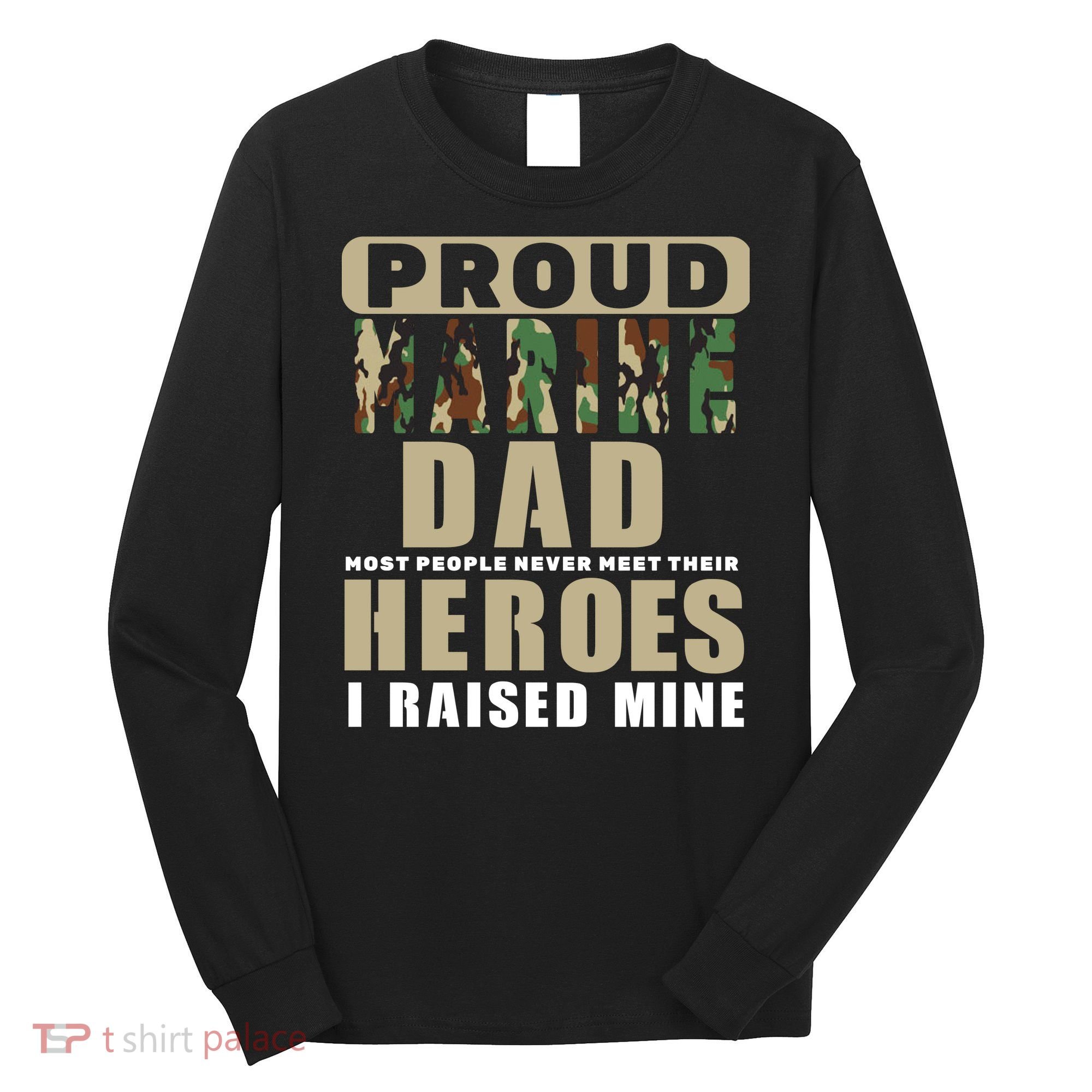 Proud Marine Dad Long Sleeve Shirt