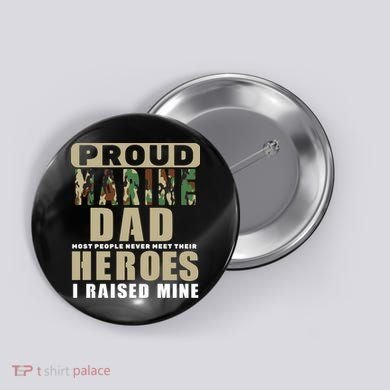 Proud Marine Dad Button