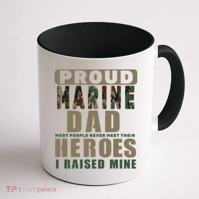 Proud Marine Dad Coffee Mug back