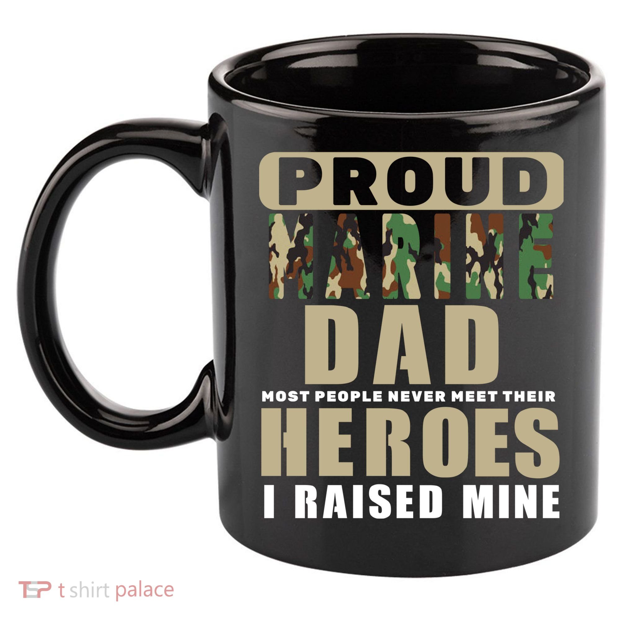 Proud Marine Dad 11oz C Handle Ceramic Mug