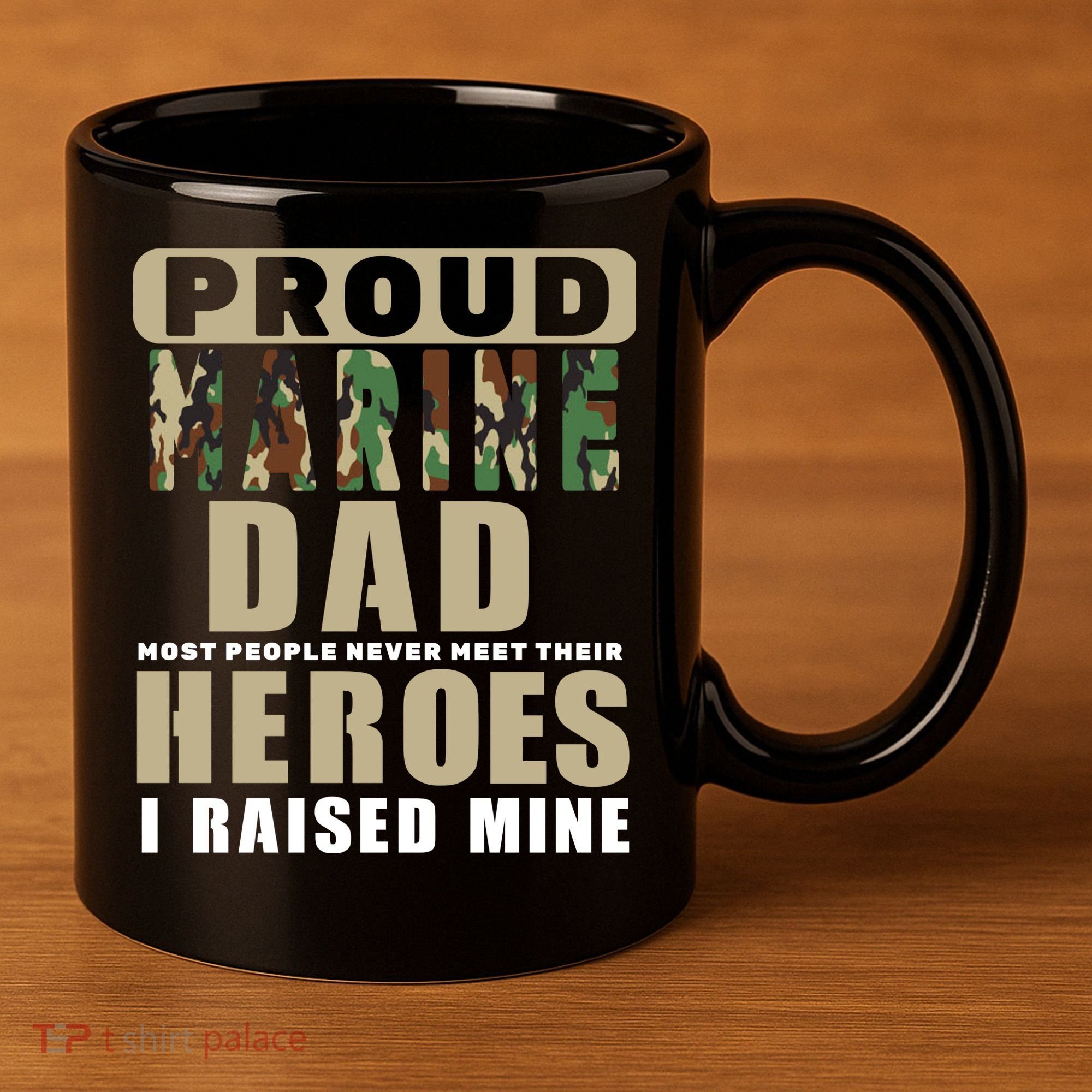 Proud Marine Dad 11oz C Handle Ceramic Mug