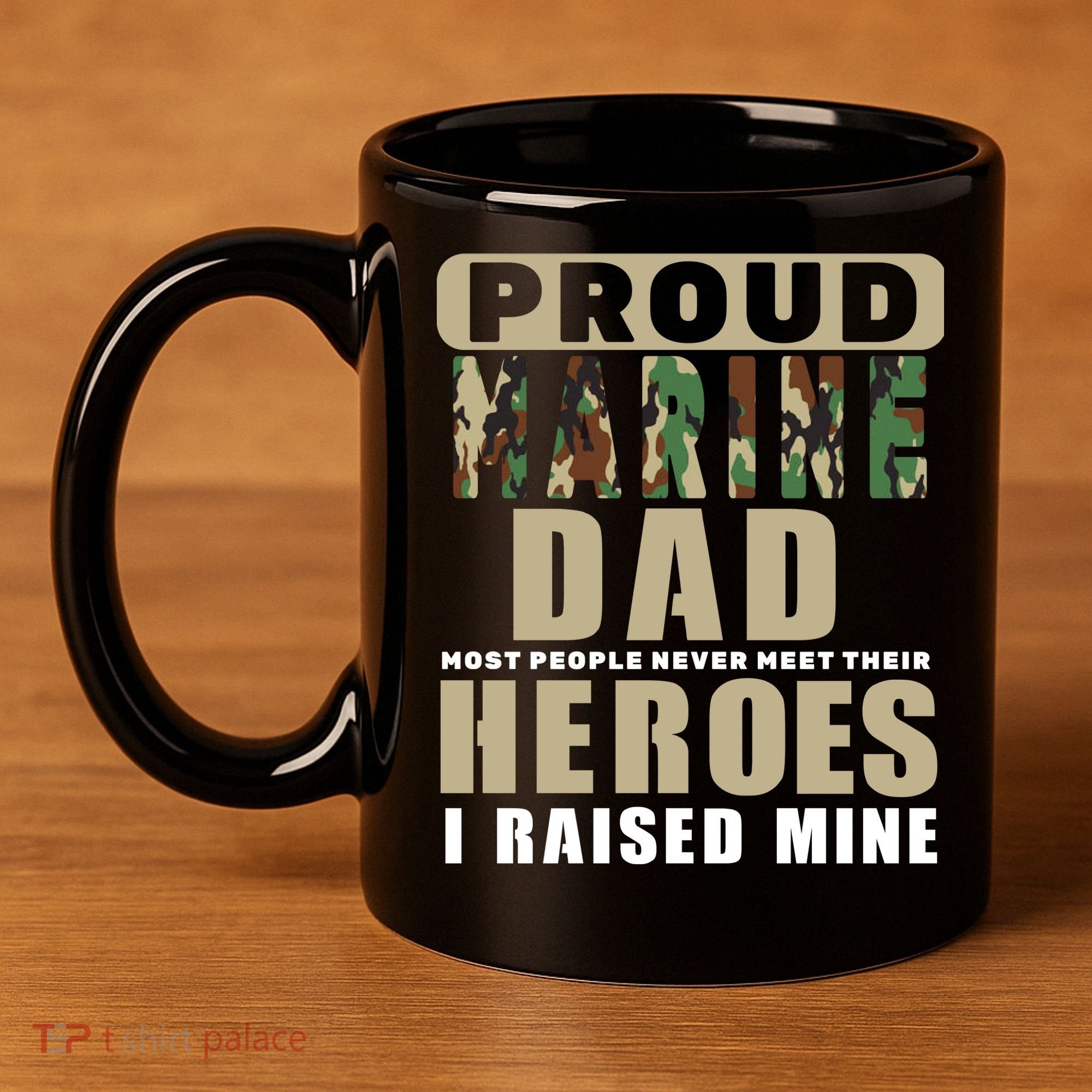 Proud Marine Dad 11oz C Handle Ceramic Mug