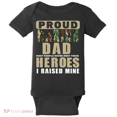 Proud Marine Dad Baby Bodysuit