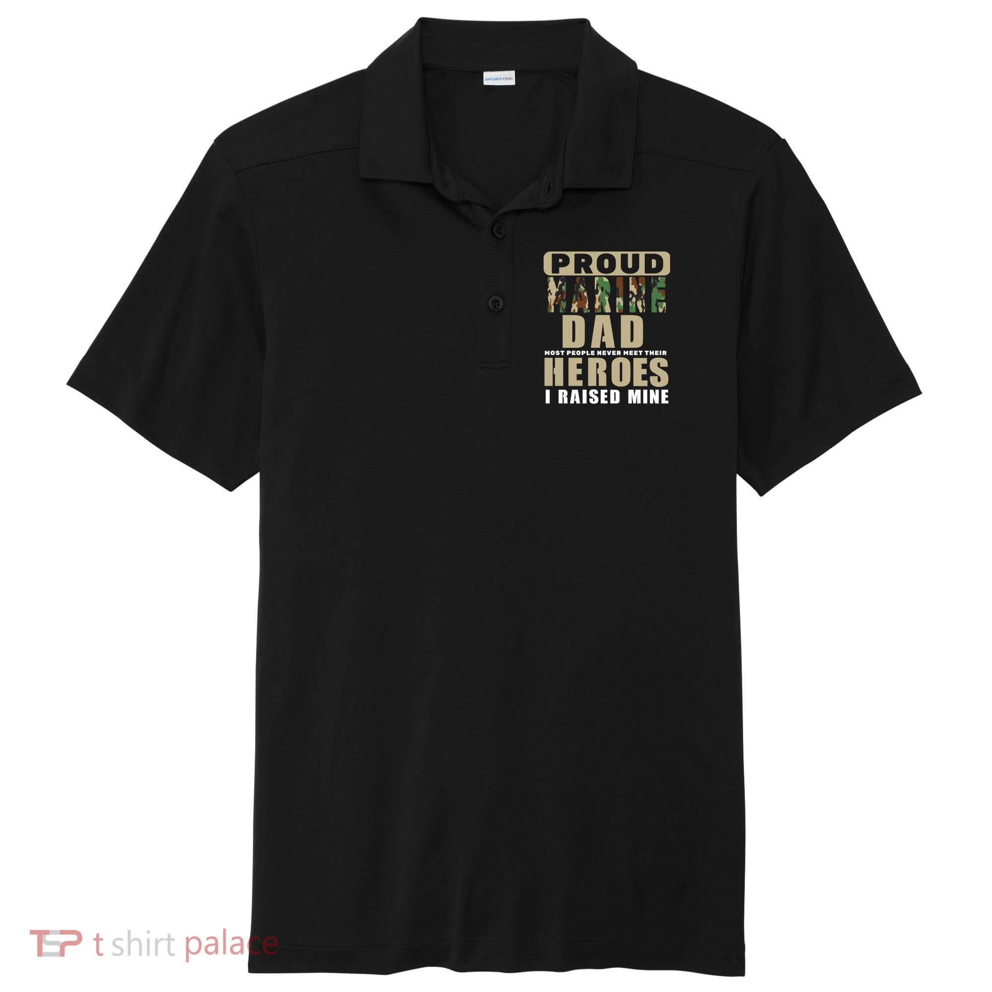 Proud Marine Dad Sport-Tek Posi-UV Pro Polo