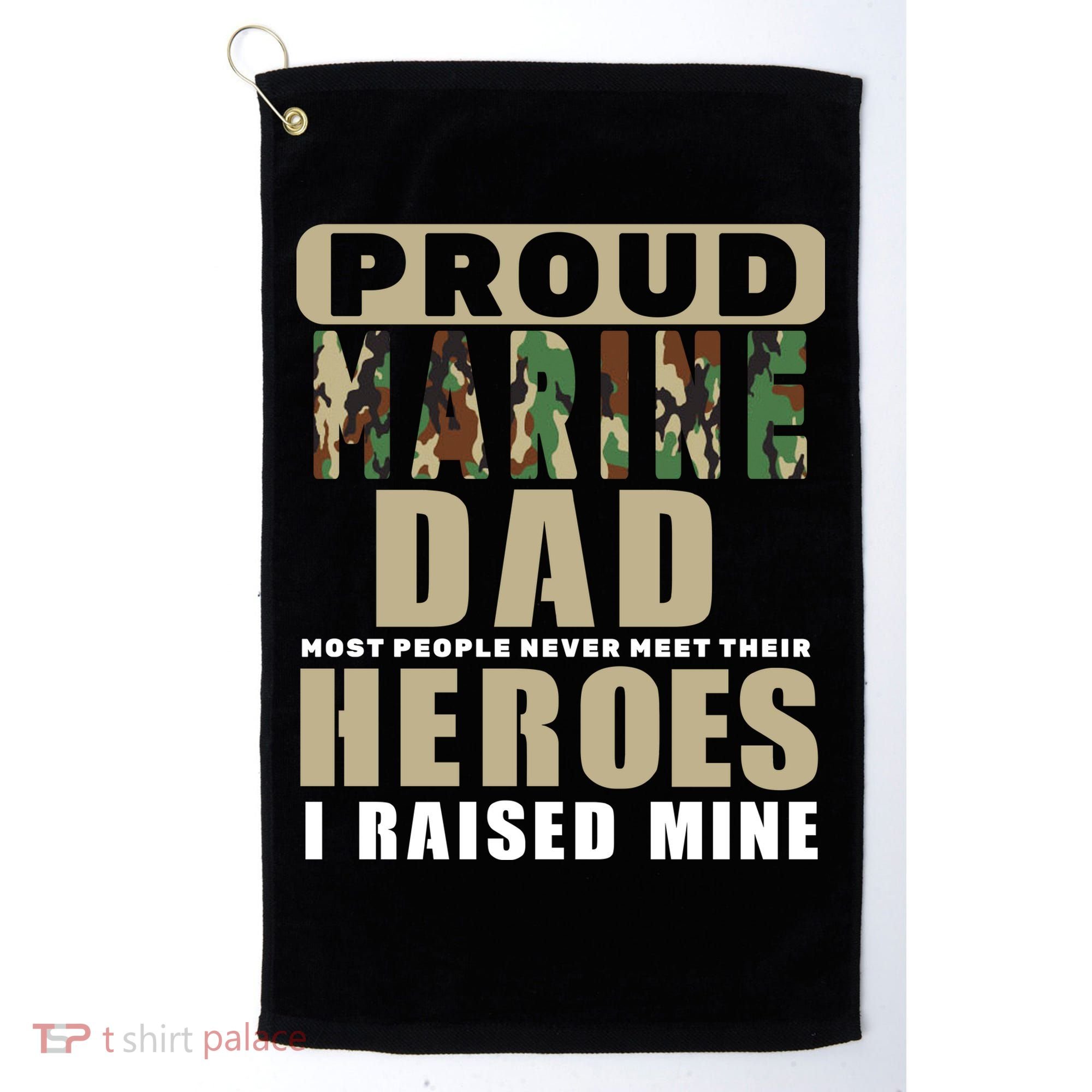 Proud Marine Dad Golf Towel