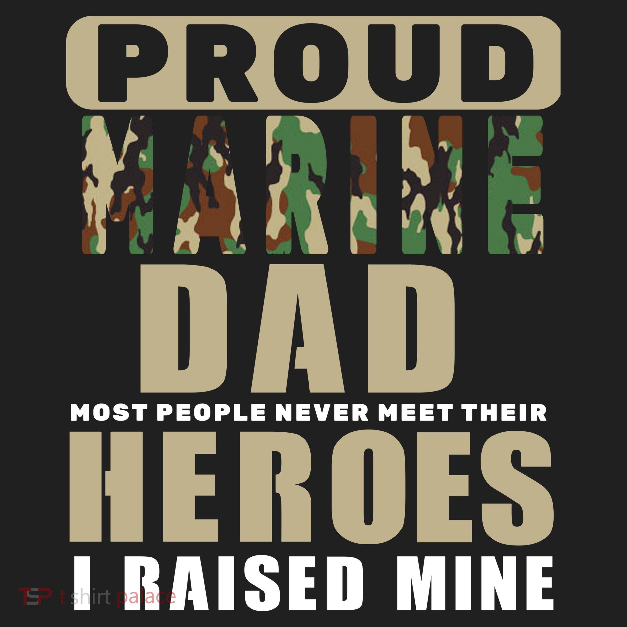 Proud Marine Dad Golf Towel