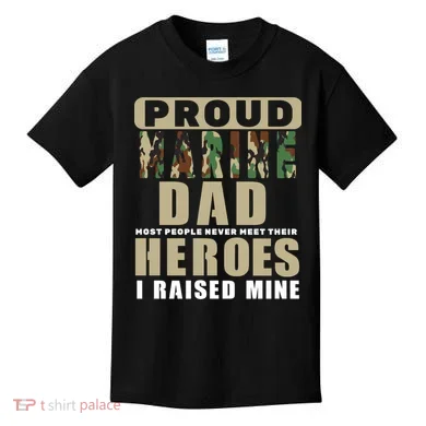 Proud Marine Dad Kids T-Shirt