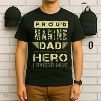 Proud Marine Dad Most People Never Meet Their Hero I Raised Mine T-Shirt thumb 6
