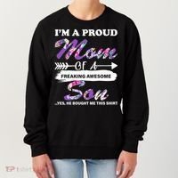 Proud Mom Of A Freaking Awesome Son Women's Sweatshirt thumb 0