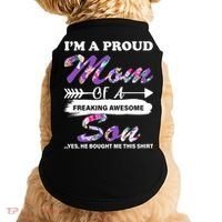 Proud Mom Of A Freaking Awesome Son Doggie Tank thumb 0