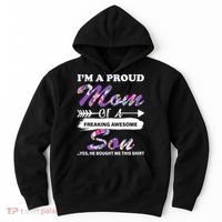 Proud Mom Of A Freaking Awesome Son Hoodie thumb 0