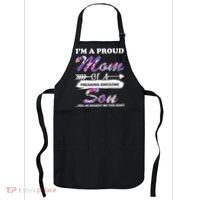 Proud Mom Of A Freaking Awesome Son Apron thumb 0