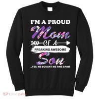 Proud Mom Of A Freaking Awesome Son Sweatshirt thumb 0