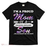 Proud Mom Of A Freaking Awesome Son T-Shirt thumb 0