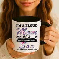 Proud Mom Of A Freaking Awesome Son Coffee Mug thumb 3