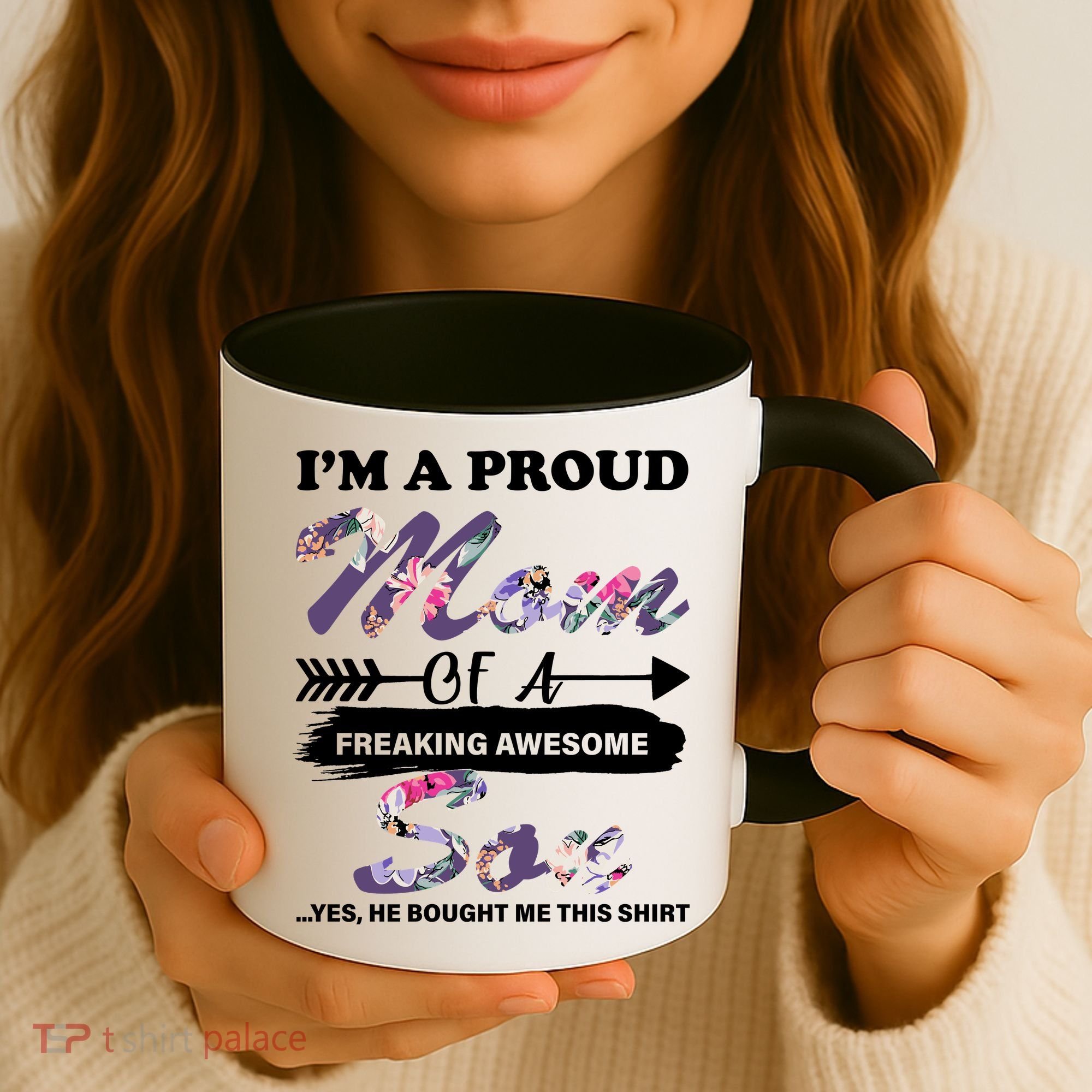Proud Mom Of A Freaking Awesome Son Coffee Mug