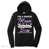 Proud Mom Of A Freaking Awesome Son Women's Hoodie thumb 0