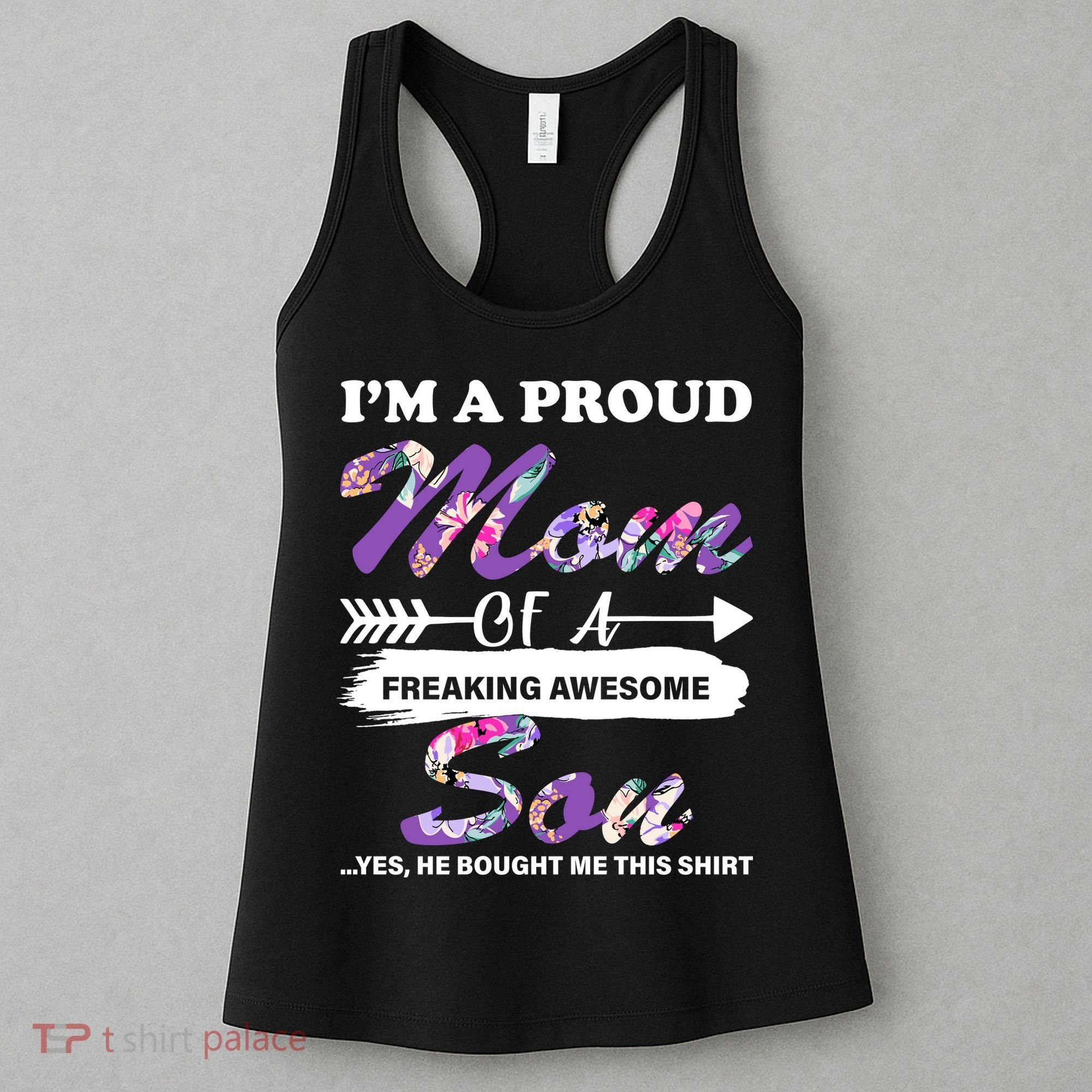 Proud Mom Of A Freaking Awesome Son Women's Tank Top