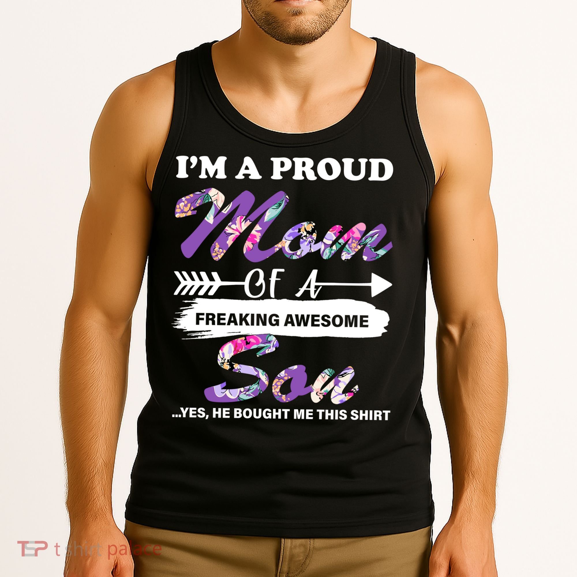 Proud Mom Of A Freaking Awesome Son Tank Top