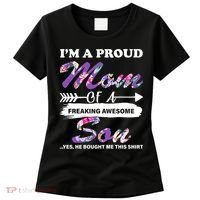 Proud Mom Of A Freaking Awesome Son Women's T-Shirt thumb 0