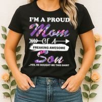 Proud Mom Of A Freaking Awesome Son Women's T-Shirt thumb 2