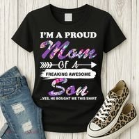 Proud Mom Of A Freaking Awesome Son Women's T-Shirt thumb 3