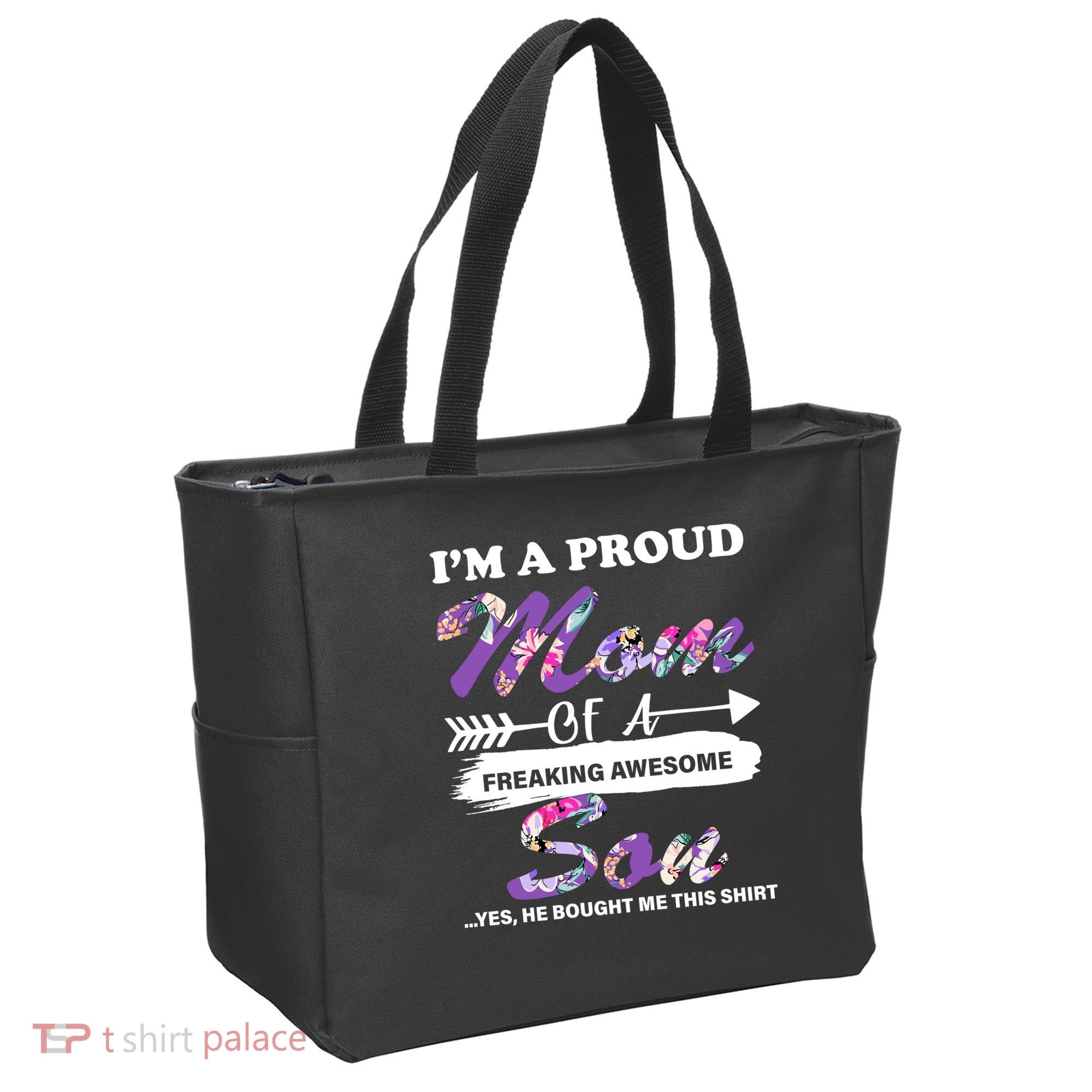 Proud Mom Of A Freaking Awesome Son Tote Bag