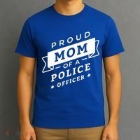 Proud Mom Of A Police Officer T-Shirt thumb 3
