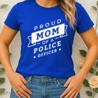 Proud Mom Of A Police Officer Women's T-Shirt thumb 2