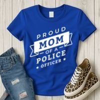 Proud Mom Of A Police Officer Women's T-Shirt thumb 3