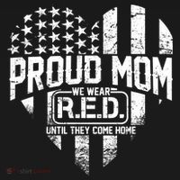 Proud Mom We Wear RED Until They Come Home Backpack thumb 2