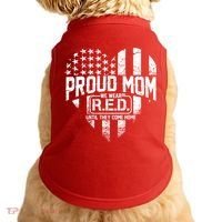 Proud Mom We Wear RED Until They Come Home Doggie Tank thumb 0