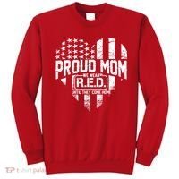 Proud Mom We Wear RED Until They Come Home Sweatshirt thumb 0