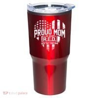 Proud Mom We Wear RED Until They Come Home Tumbler thumb 0
