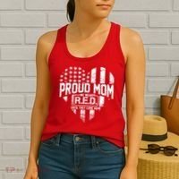 Proud Mom We Wear RED Until They Come Home Women's Tank Top thumb 2