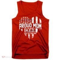 Proud Mom We Wear RED Until They Come Home Tank Top thumb 0