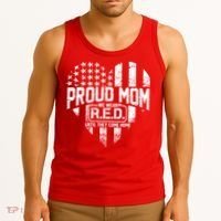 Proud Mom We Wear RED Until They Come Home Tank Top thumb 3